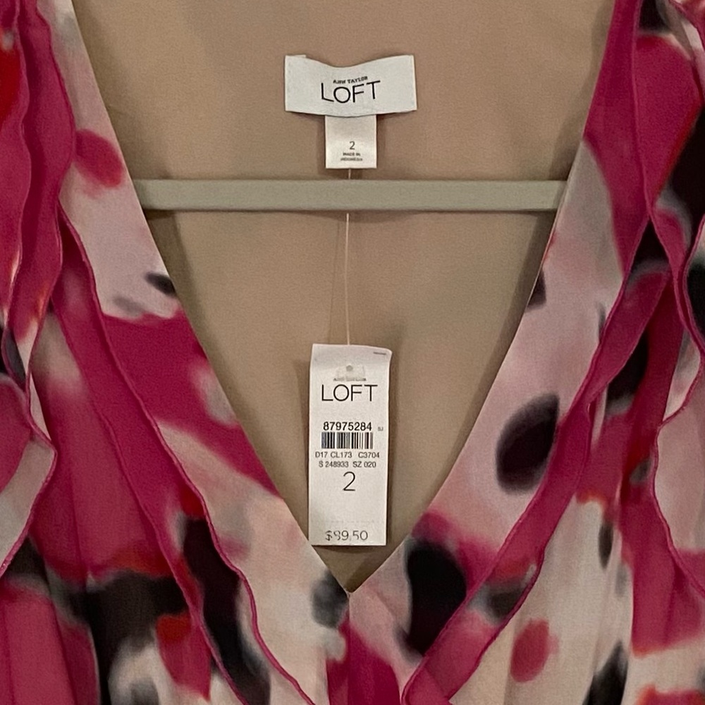 Ann Taylor LOFT abstract print sleeveless dress NWT - Picture 6 of 6
